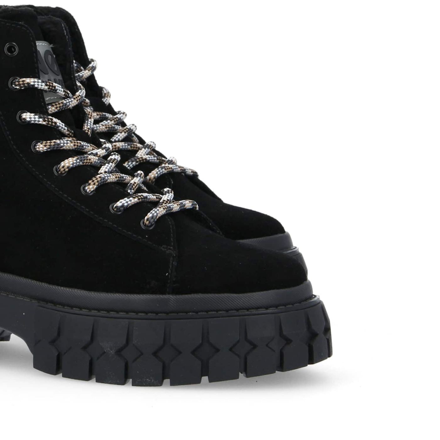 GRAVITEE LOW BOOTS W  -  SUEDE/FUR  - NERO